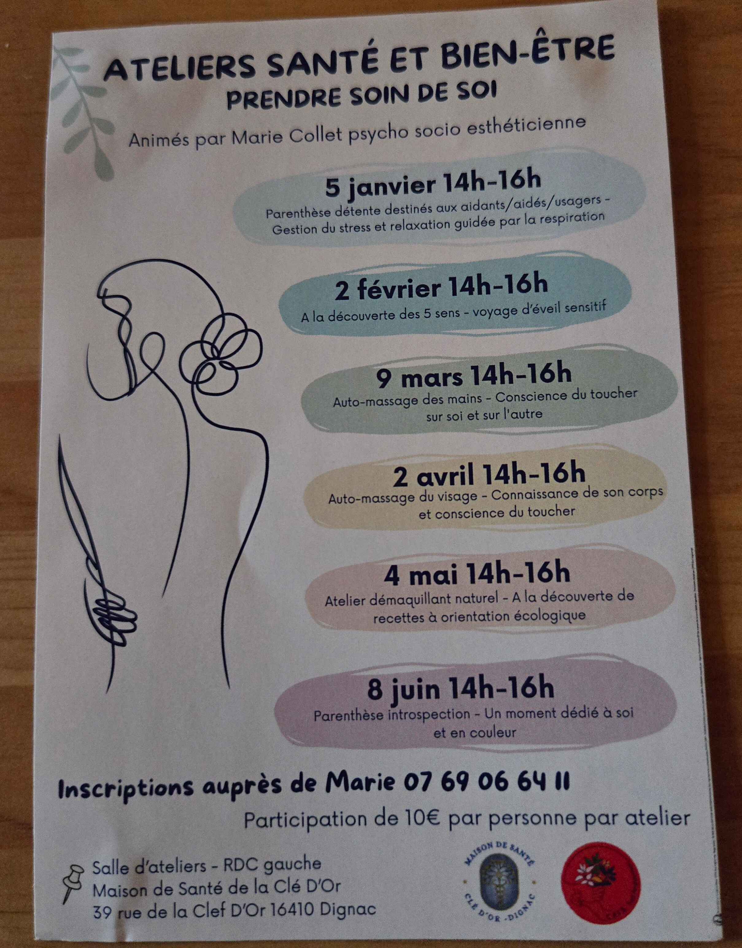 Ateliers thérapeuthiques 2026